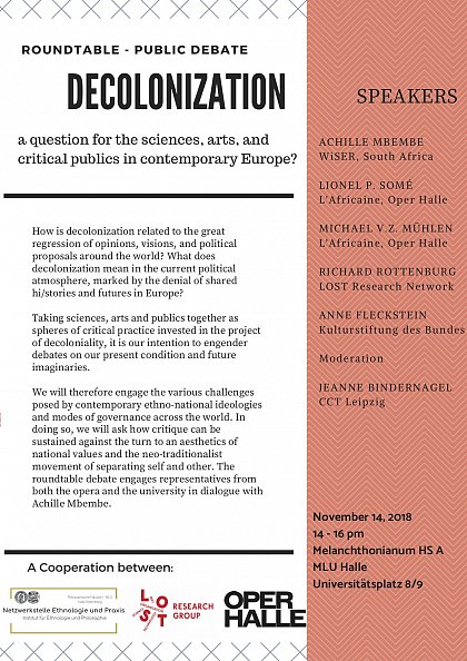 Roundtable DECOLONIZATION mit Achille Mbembe